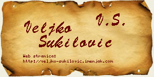 Veljko Šukilović vizit kartica